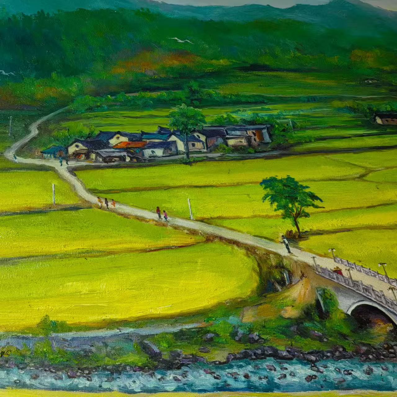 画家陈章波-王家坪美景（油画）