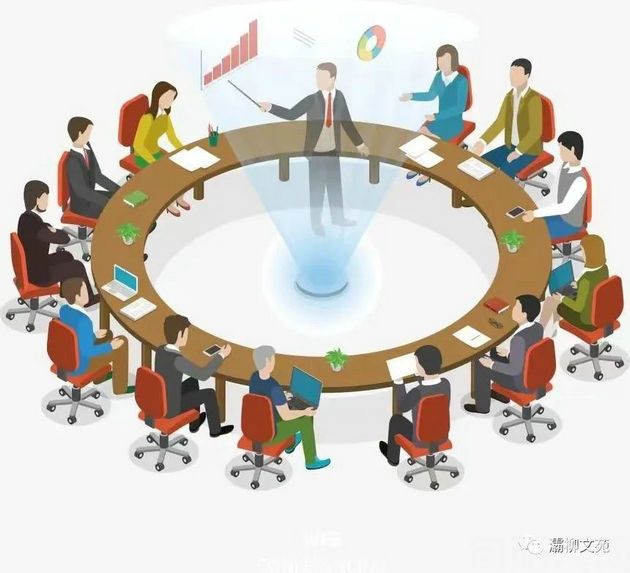 “漫话”开会 文/李向宝(图1) 开会--.jpg