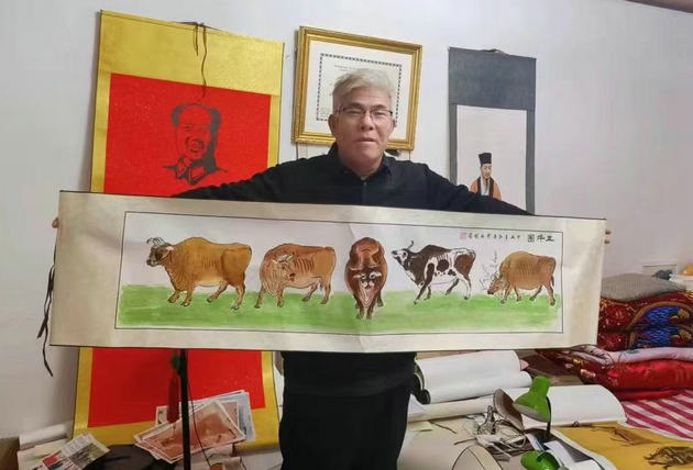 黄土高原上的“书画根”：农民画家费永前，一支笔画活乡土人间